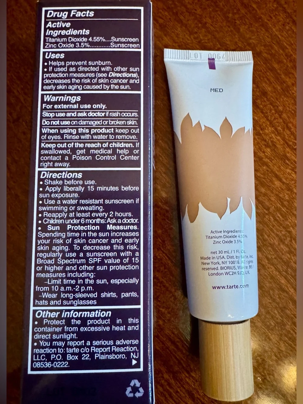 tarte BB Blur Tinted Moisturizer Foundation in Medium **New & Sealed**